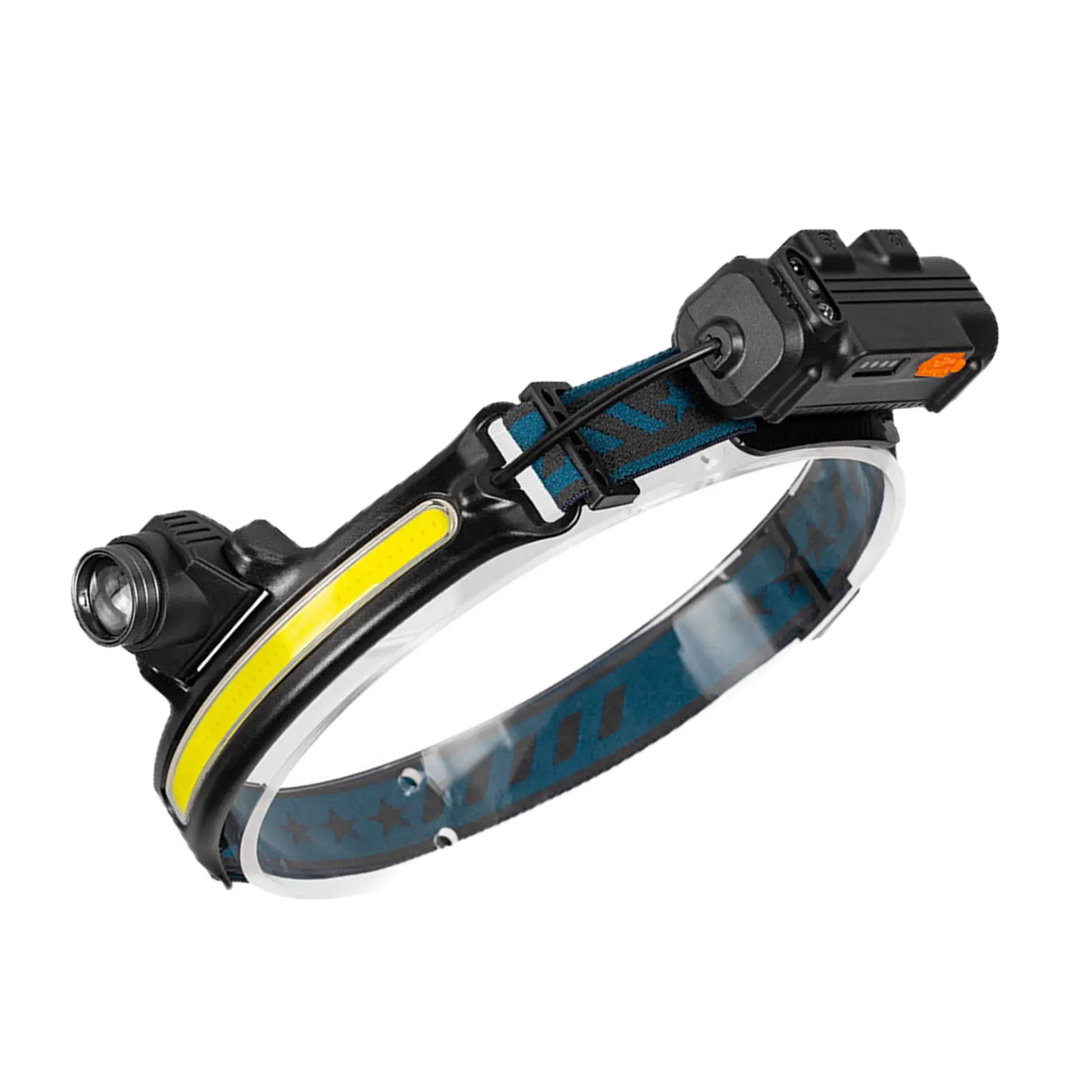 

Led Induction Riding Headlight 2000mah Type C Usb Rechargeable Hunting Flashlight Work Light 5 Modes Headlight