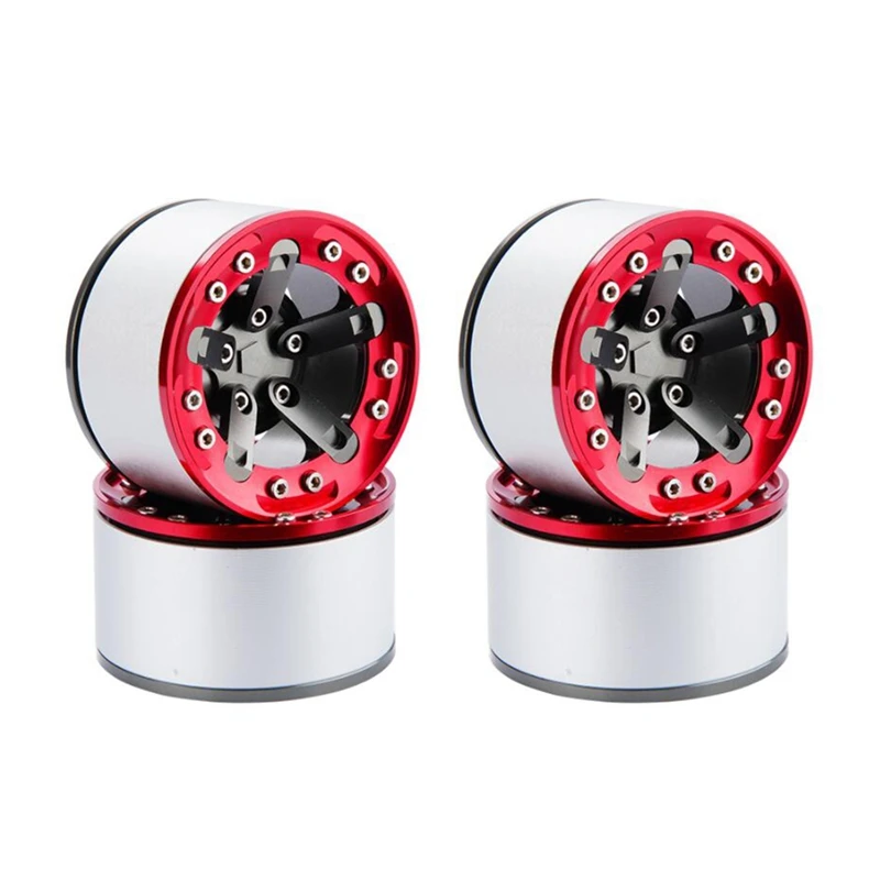 

4 PCS 2.2 Inch Beadlock Wheel Rims For 1/10 RC Rock Crawler Axial SCX10 RR10 Wraith 90046 Traxxas TRX4 TRX-6