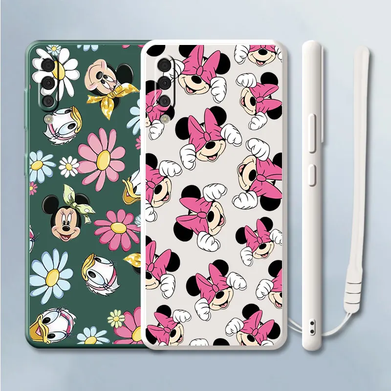 

Роскошный чехол для Samsung Galaxy A12 A50 A70 A01 Core A52 A32 A72 A21s A20s A30 A51 Disney Минни Микки матовый официальный