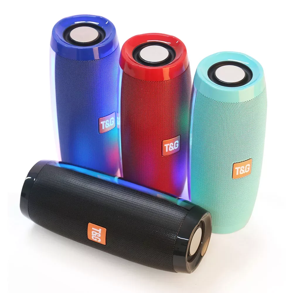 

Portable Speakers Bluetooth-compatible Column Wireless Speaker Powerful High soundbar Outdoor Bass HIFI FM Radio with LED Light