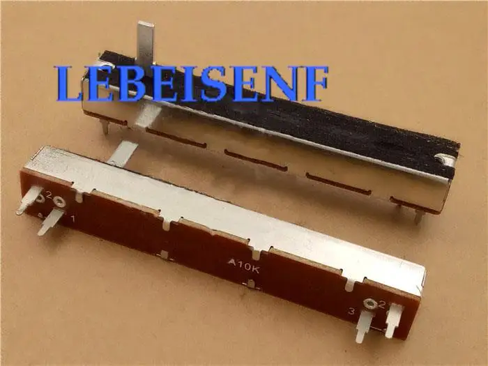 

100 шт. 88 мм A10K B10K SL-608N микшер скользящий потенциометр одиночный скользящий потенциометр SL60V A10K-15C 4pin /B10K15C 4pin ход 60 мм