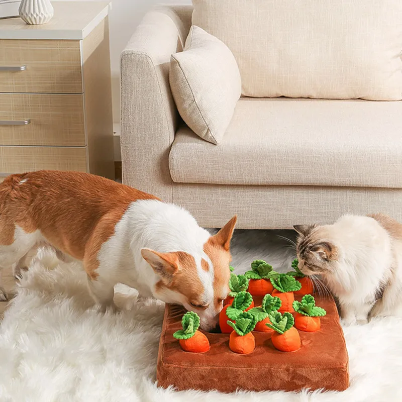 

Dog Toys Carrot Plush Toy Pet Vegetable Chew Toy for Dogs Snuffelmat for Dogs Cats Durable Chew Puppy Toy Pet Dog Accessories