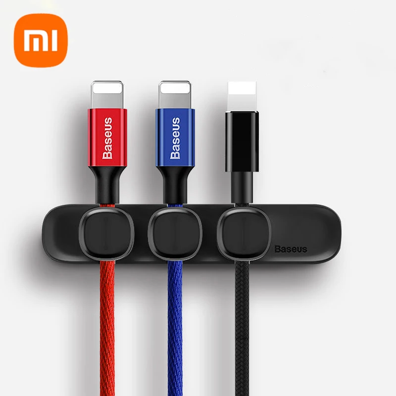 

Xiaomi Baseus Magnetic Cable Organizer USB Cable Management Winder Clip Desktop Workstation Wire Cord Protector Data Line Holder