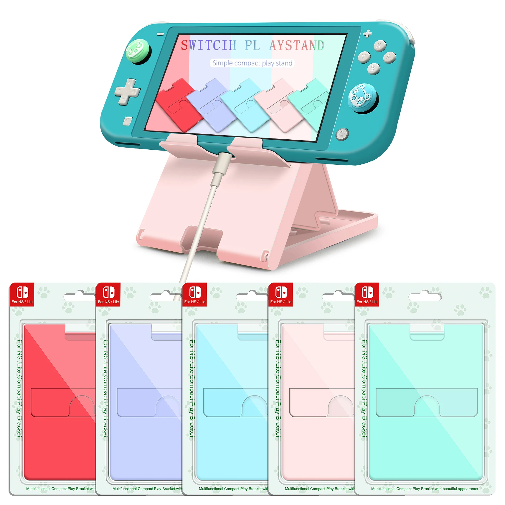 ns normal switch game console stand for nintendo switch mobie phone pad pink holder classic ns bracket adjustable accessories free global shipping