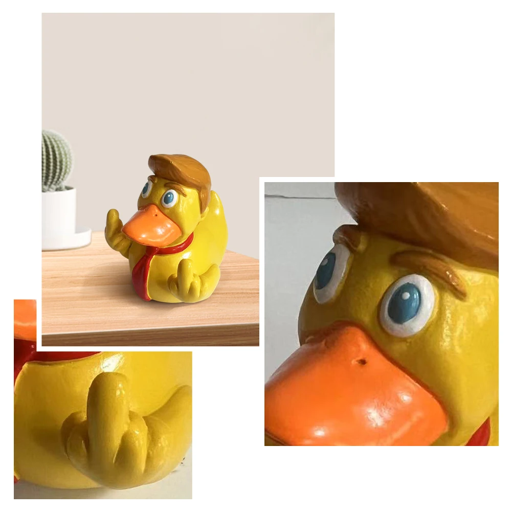 Кукла Дональда Трампа с желтой уткой забавные автомобильные украшения утка на