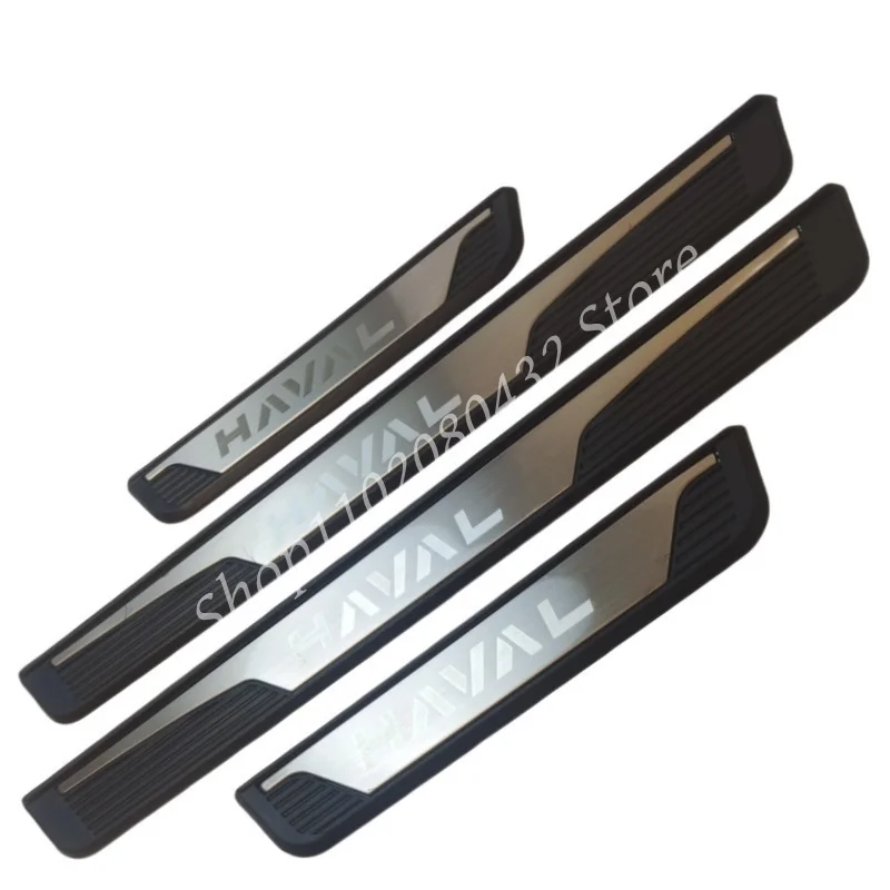 Для GWM Haval Jolion H6 GT F7 F7X H2 Dargo 2025-2020 Нержавеющая хромированная накладка на порог автомобиля, защита педали, Стайлинг