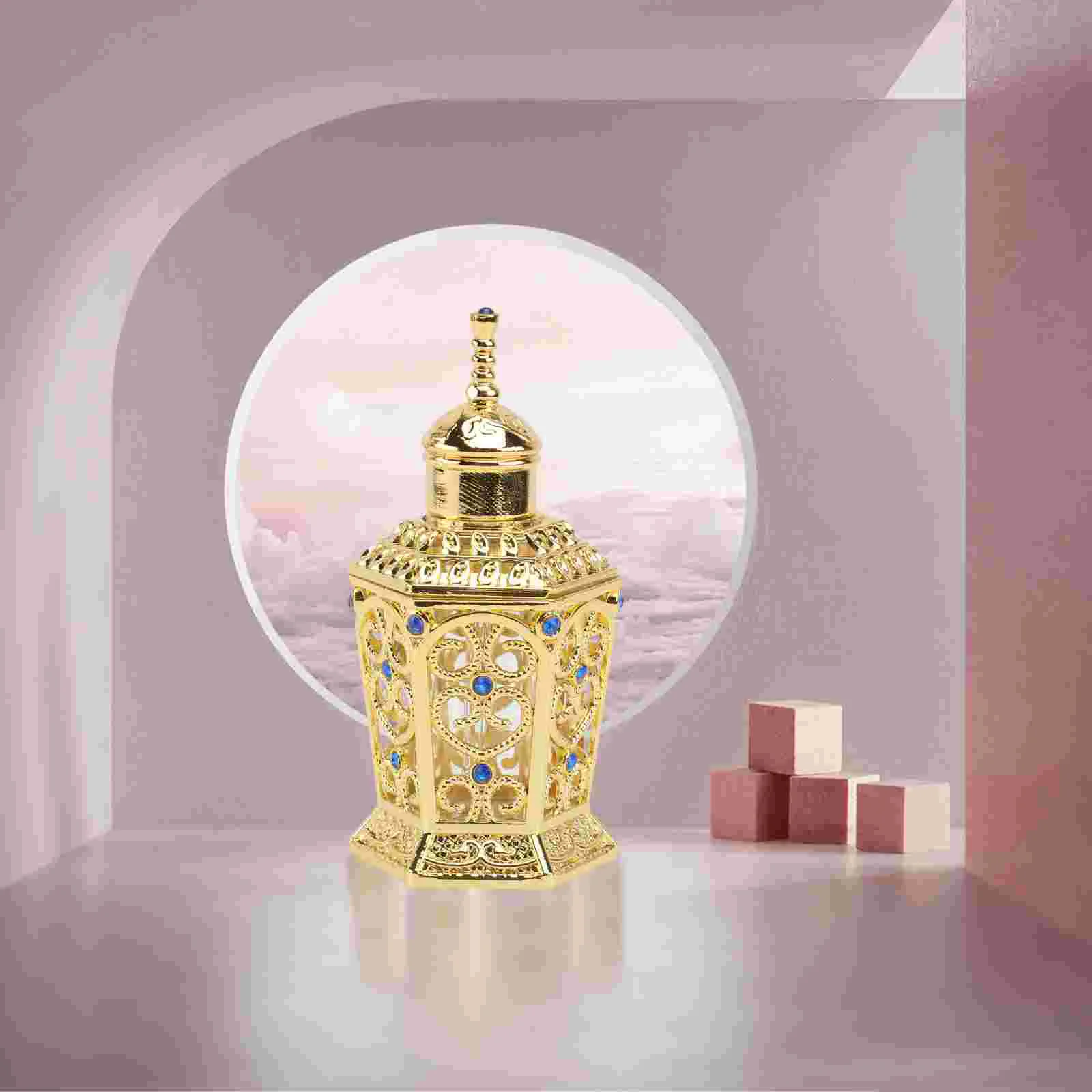 

Aromatherapy Bottle Unique Delicate Perfume Liquid Holder Alloy Glass Empty Storage