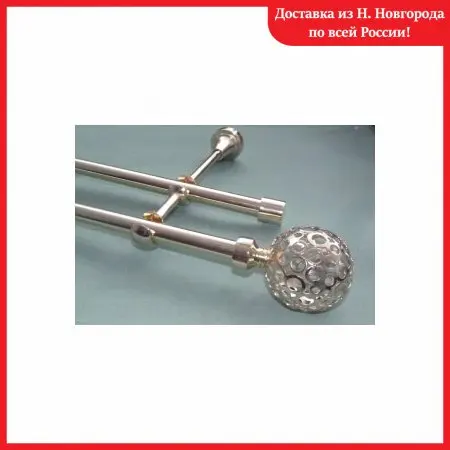 Карниз круглый для штор двухрядный &quotМетеор&quot 16 мм | Дом и сад