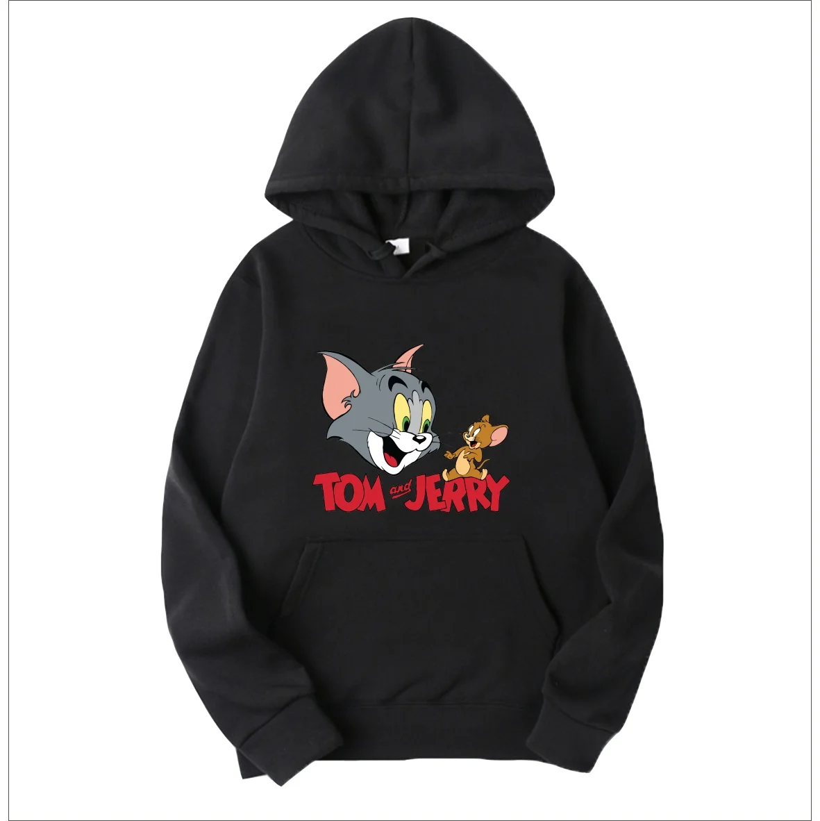 

Новинка, толстовка с принтом T-Tom and J-Jerry для женщин и мужчин, модная толстовка с капюшоном, повседневные топы унисекс с длинным рукавом
