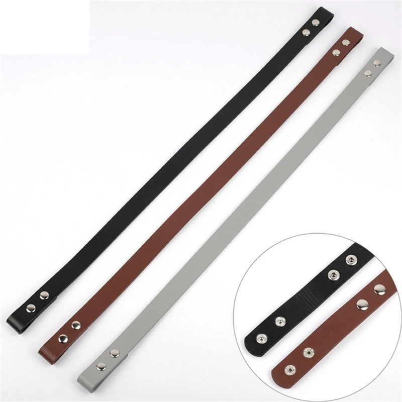 

Q1QA 2pcs Button Four Button Replacement Strap Bag Belt Detachable PU Leather Handles