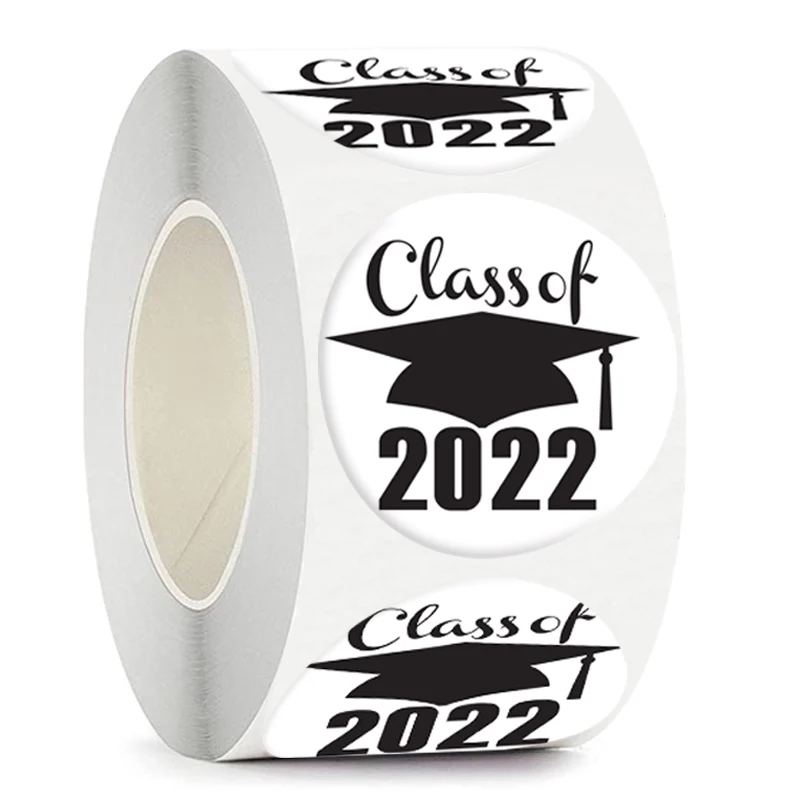 

Class of 2022 Graduation Sticker for Student Teacher Supplies 100-500pcs Caps Designs Grad Party Foods Envelope Decors Stickers