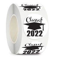 class of 2022 graduation sticker for student teacher supplies 100 500pcs caps designs grad party foods envelope decors stickers