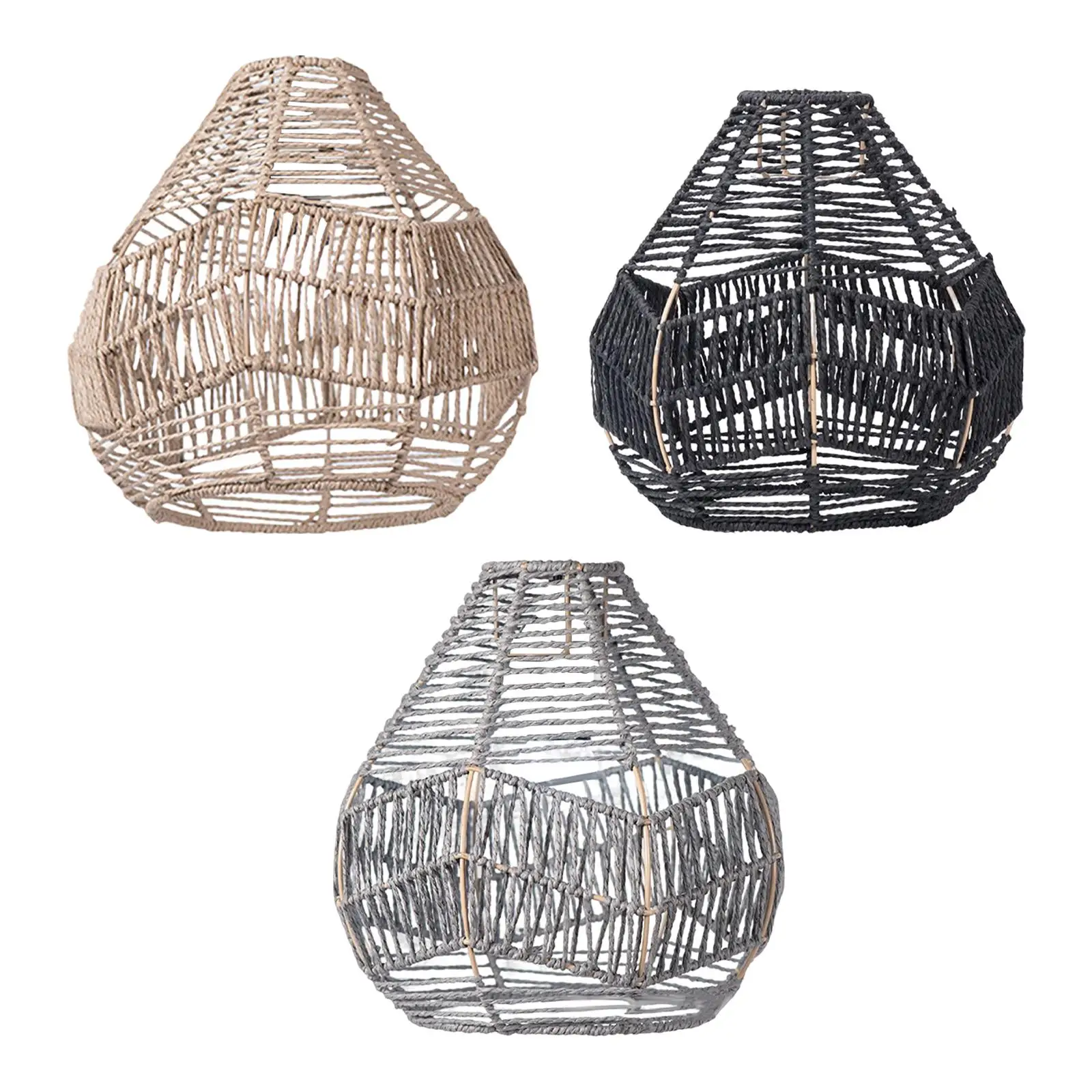 

Woven Lamp Shade Farmhouse Woven Lampshade for Kitchen Dining Room Hotel