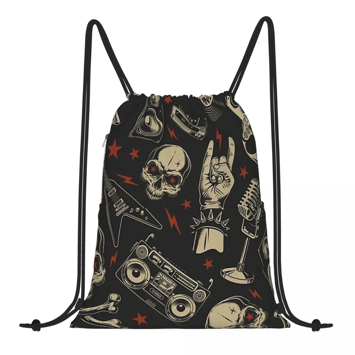 

Rock And Roll Students Casual Foldable Backpack Women Men Cosplay Camping Bags
