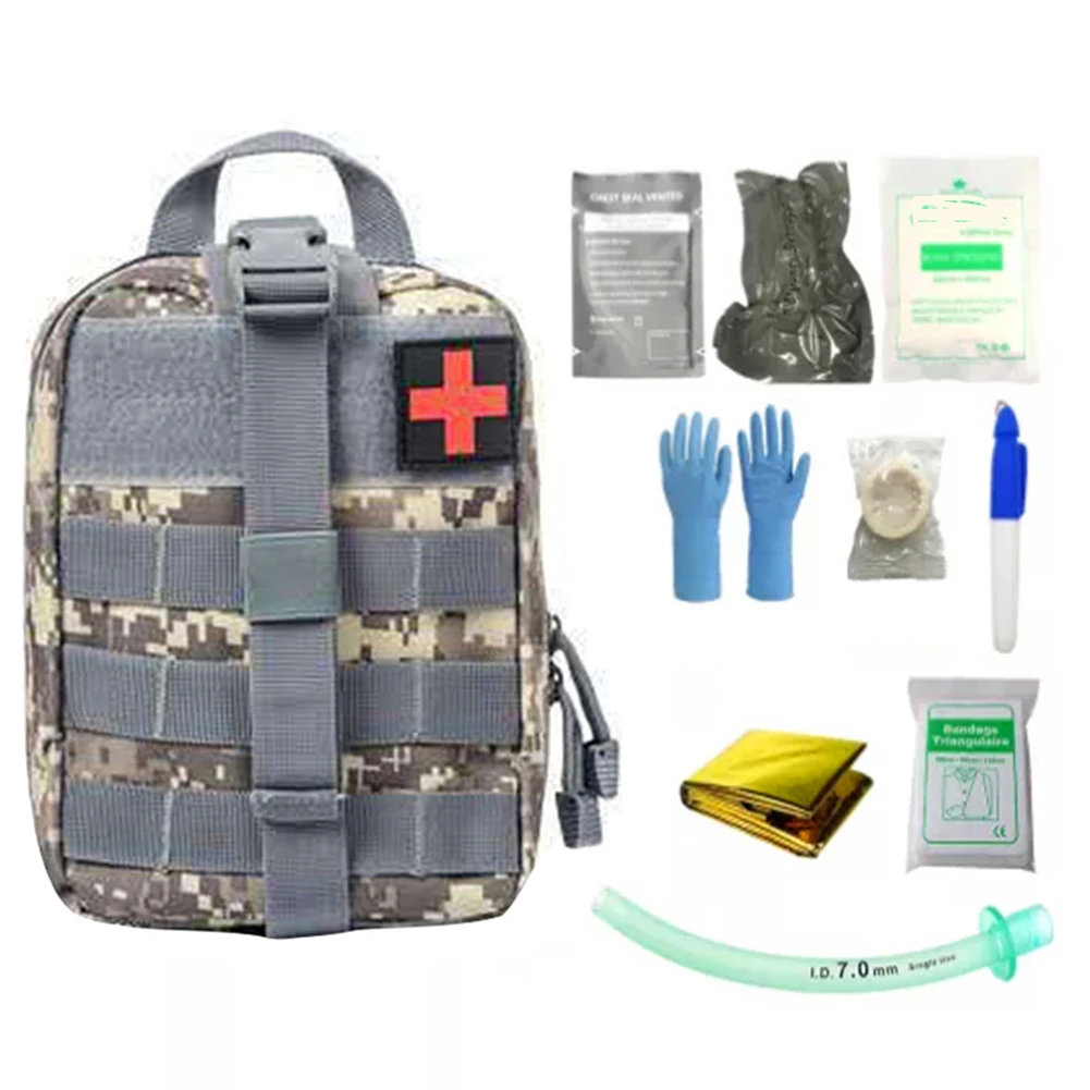 

Emergency Trauma Kit Military Combat Outdoor Camping Hiking Hunting Portable First Aid Set Tactical Medical kit Molle Bag