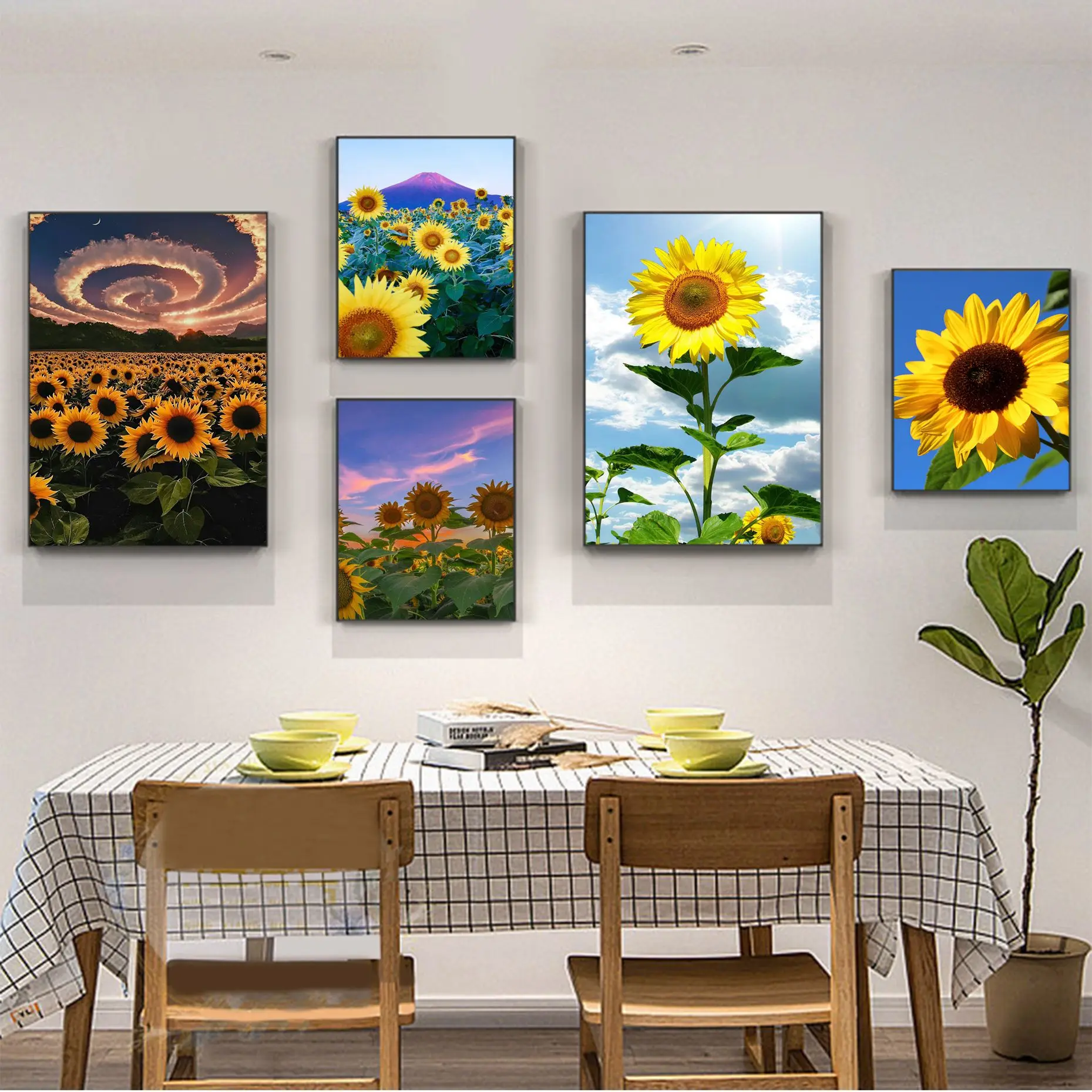 

Sunflower Flower Movie Sticky Posters Vintage Room Bar Cafe Decor Decor Art Wall Stickers
