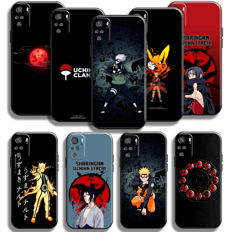 

Naruto Uchiha Sasuke For Xiaomi Redmi Note 10 5G 10S 10T Pro Phone Case Black Soft Back Carcasa Coque TPU