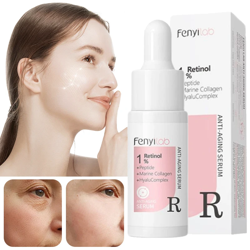 

Retinol Wrinkle Remover Face Serum Moisturizing Whitening Fade Fine Line Lifting Firming Anti-Aging Nourish Repair Skin 17ml