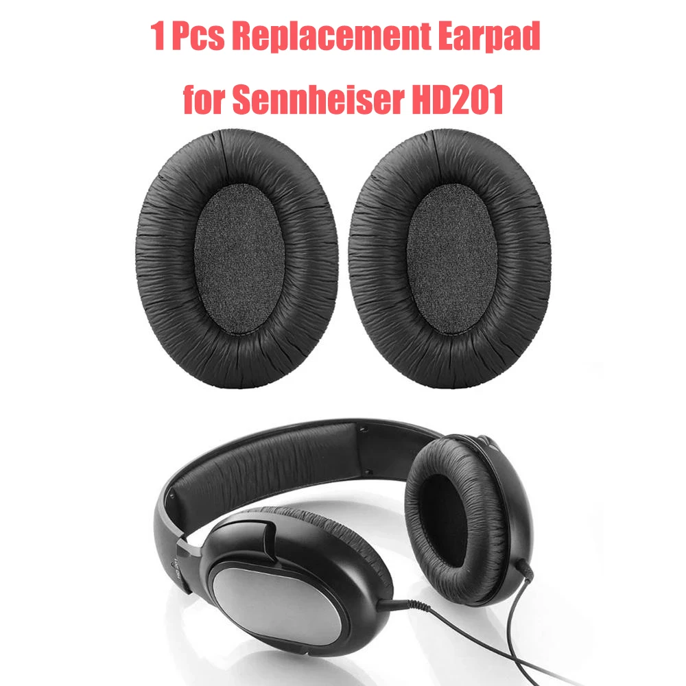 

1 Pair Headphones Ear Pad PU Leather Headset Replacement Cushion for Sennheiser HD201 HD180 HD201S Ear Cover Earpads Repair Part