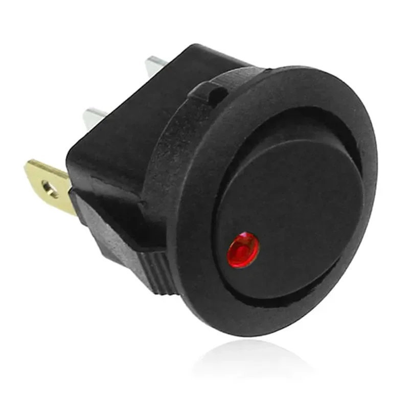 

1 шт. 12 В светодиодный светильник для автомобиля, лодки, круглый кулисный тумблер ВКЛ/ВЫКЛ, 3 контакта