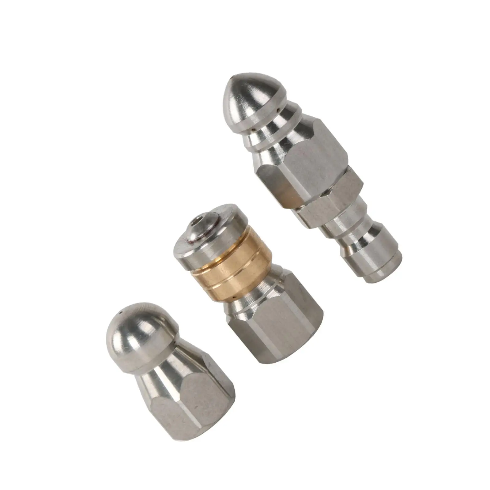 

3x Sewer Jet Nozzle Sewer Cleaning Nozzle Multifunction High-pressure Cleaner