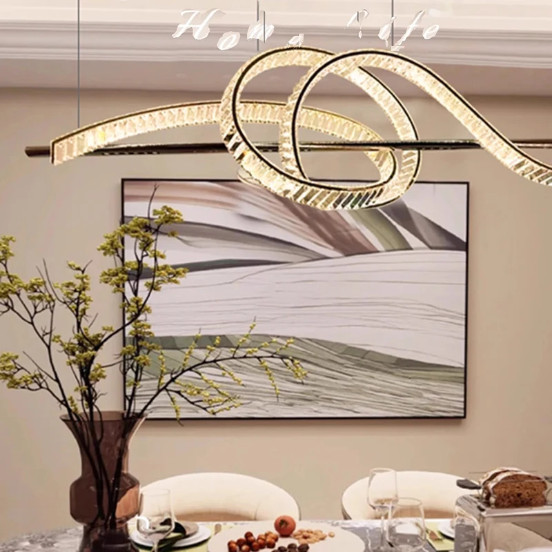 Подвесные светильники для украшения дома роскошная хрустальная люстра гостиной