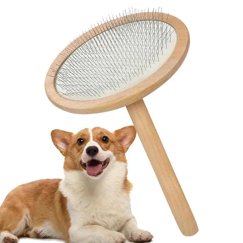

Cat Comb Hair Removal Comb With Wooden Handle For Shedding And Detangling Kitten Gromming Pet Product Cat Accessories Supplies