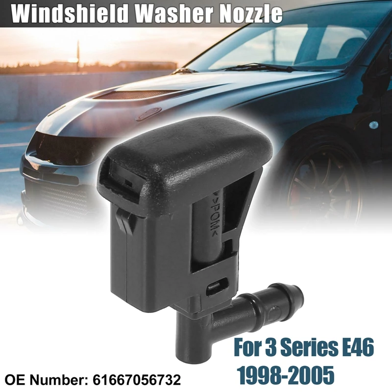 

For -BMW 3 Series E46 1998-2005 Windshield Washer Sprayer Nozzle Jet Front Window New 61667056732