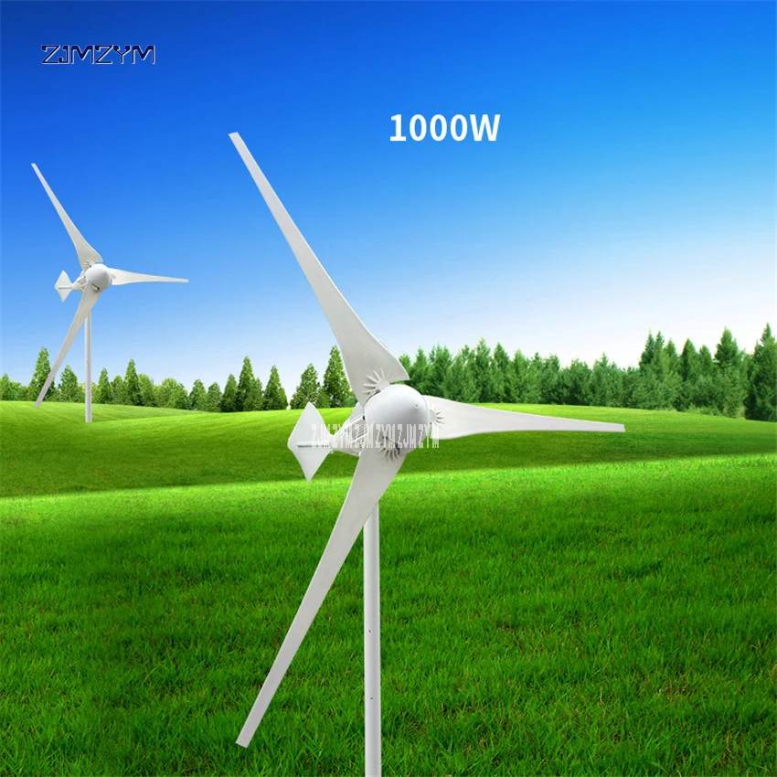 

3 blades wind power generator DC24V/48V 1000W aluminum alloy+Nylon wind power generator for home Electrical Equipment Z-1000