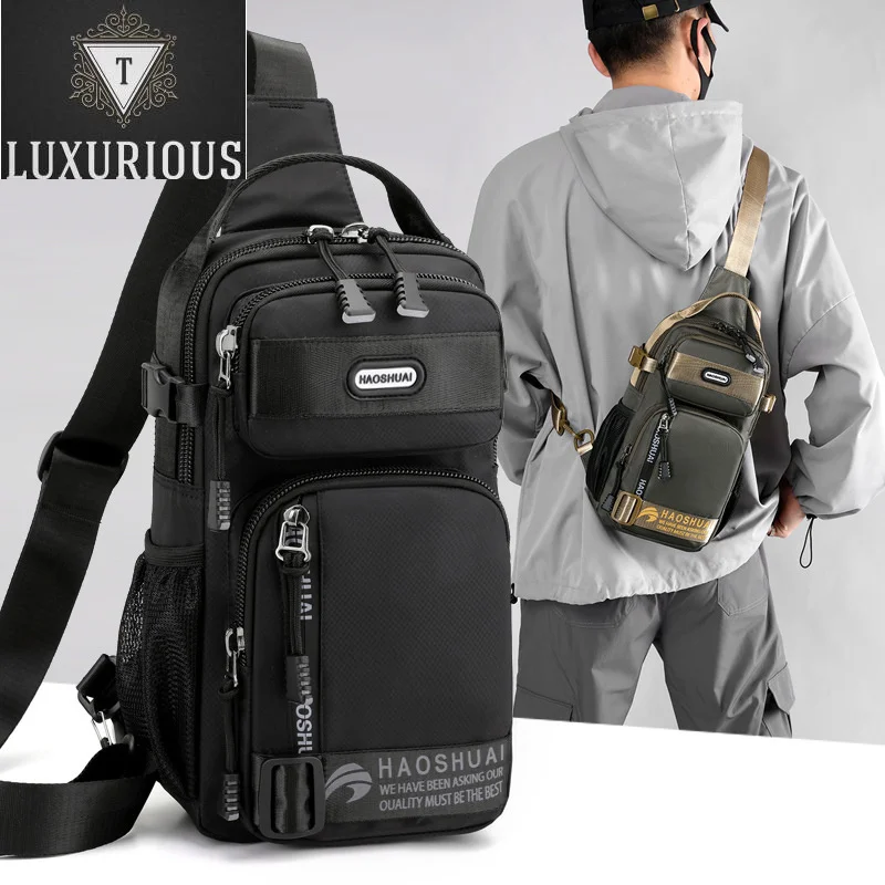 

High Quality Nylon Men's Packs 2023 New Fashion Business Crossbody Bag Male Casual Travel Anti-theft Handbags Chest Bags
