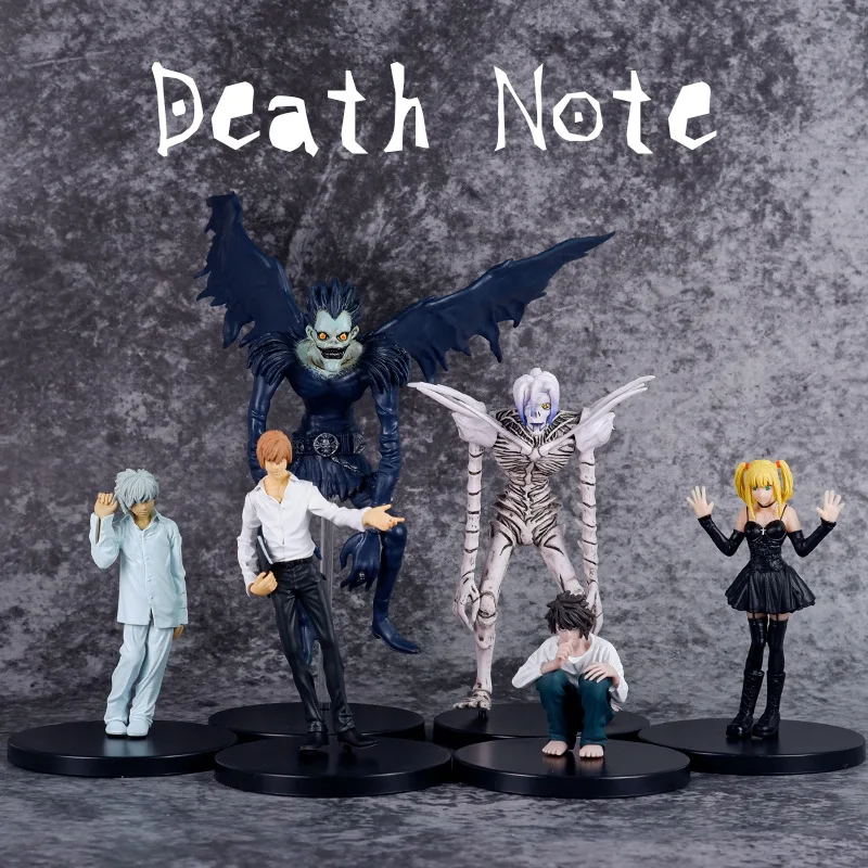 

6Pcs/Set Death Note Action Figures Jealous Anime Rem Misa Light Yagami Ryuk Model Dolls Toys Brinqudoes Christmas Gifts For Kids