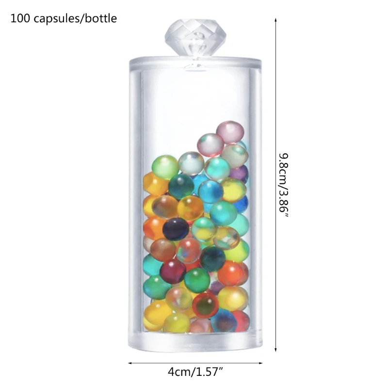 

100 Pcs Mixed Fruit Flavor Menthol Capsule Mint Beads with Beads Box Explosion Pops Cigarette Filter Brush Ball for Smoking