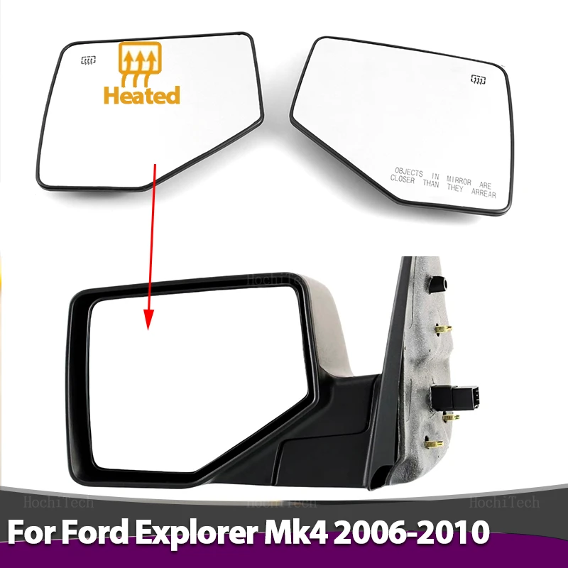 

Left Right Door Side Heated Wing Mirror Glass Rearview Rearview Plate for Ford Explorer Mk4 2006-2010 Accessories