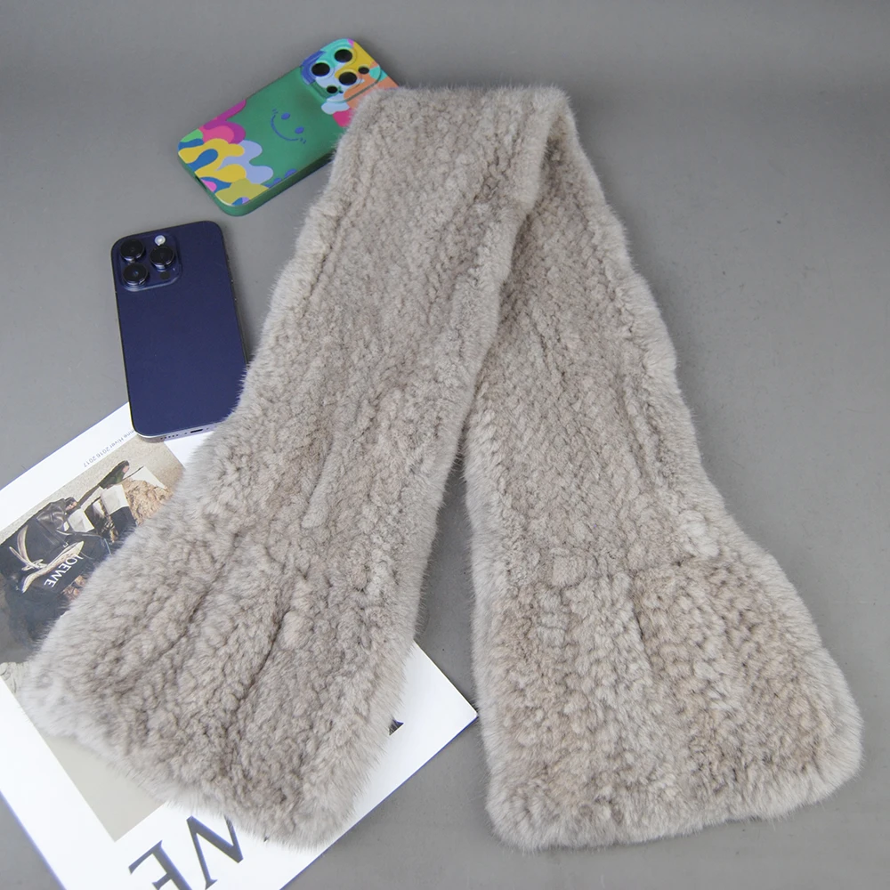 2024 женский роскошный шарф из натурального меха норки зимний 100% шаль модные пончо