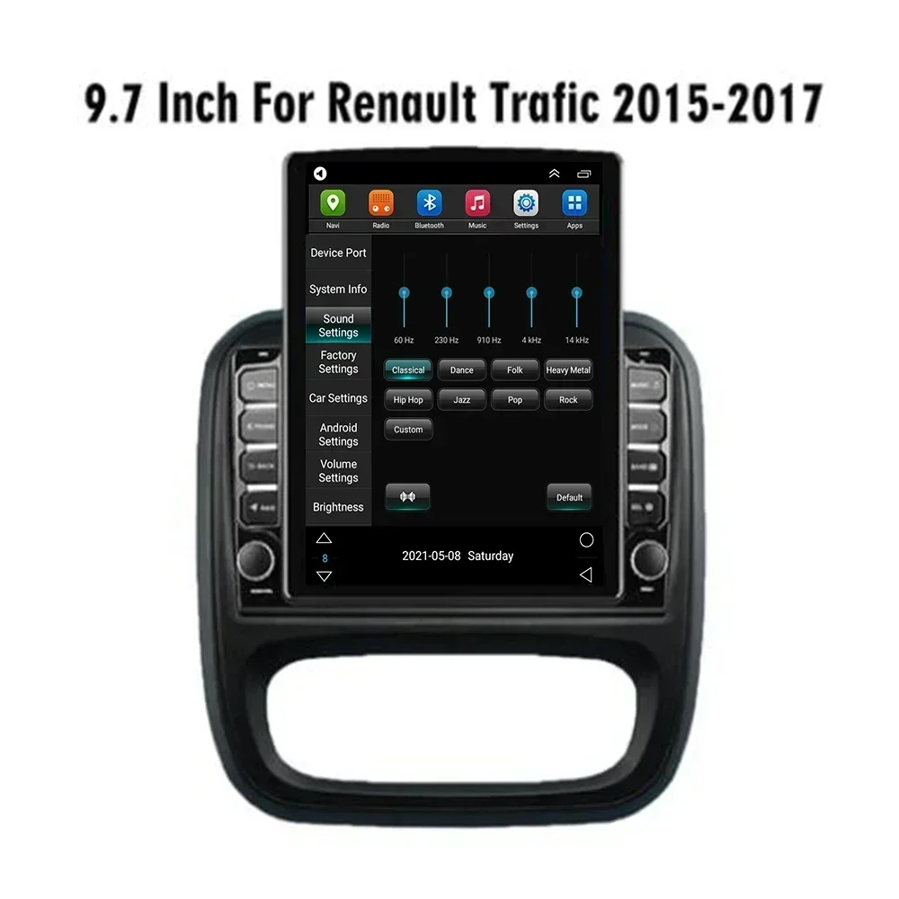Для Renault Trafic 2014-2035 Opel Vivaro B Автомобильный мультимедийный плеер 4G Carplay 2 Din 9 7 "Экран