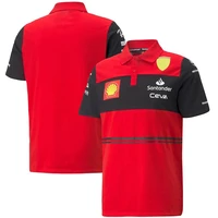 2022 new summer f1 official website short sleeved red polo shirt which can be customized by private team of fans
