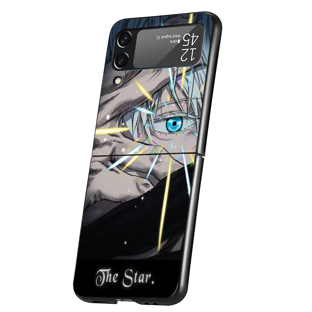 Фото Чехол для телефона Kaisens Jujutsus Gojo Satoru, чехол для Samsung Galaxy Z Flip 6 5 4 3 5G ZFlip6 ZFlip5 ZFlip4 ZFlip3, черный твердый тренд №2