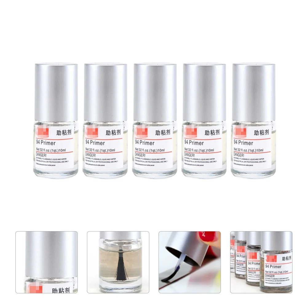

5 Bottles Adhesion Promoter Automotive 10ML Adhesive Tape Primer Glue Enhancers