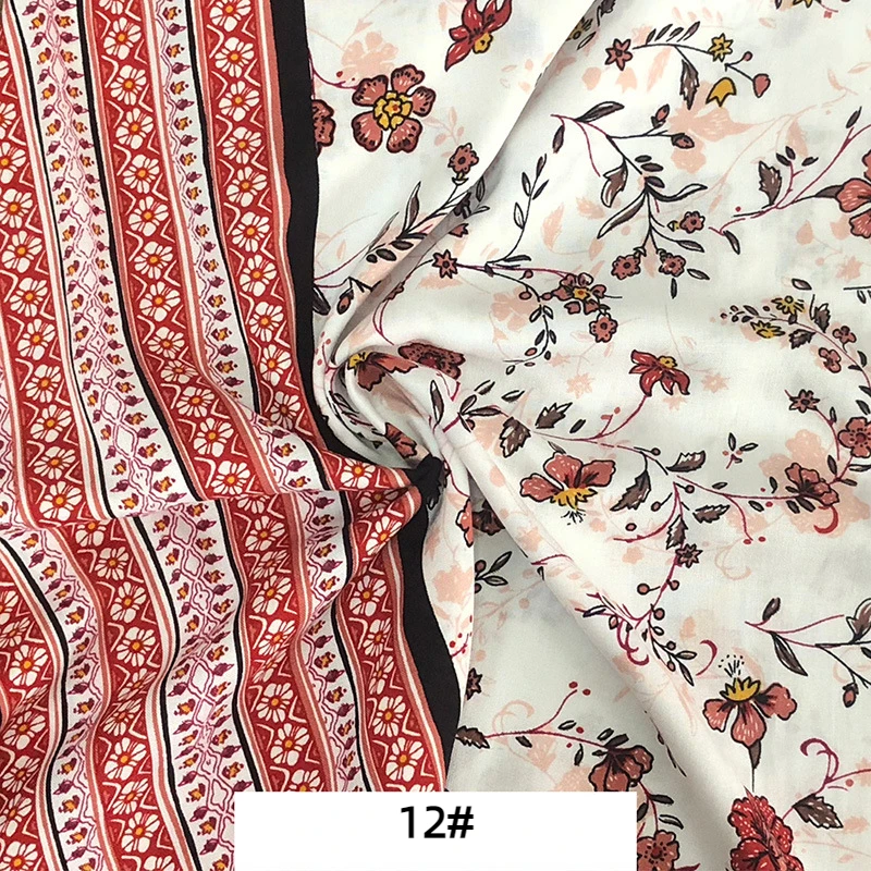 Вискозная стеганая ткань богемный стиль вискоза поплин для шитья платья или