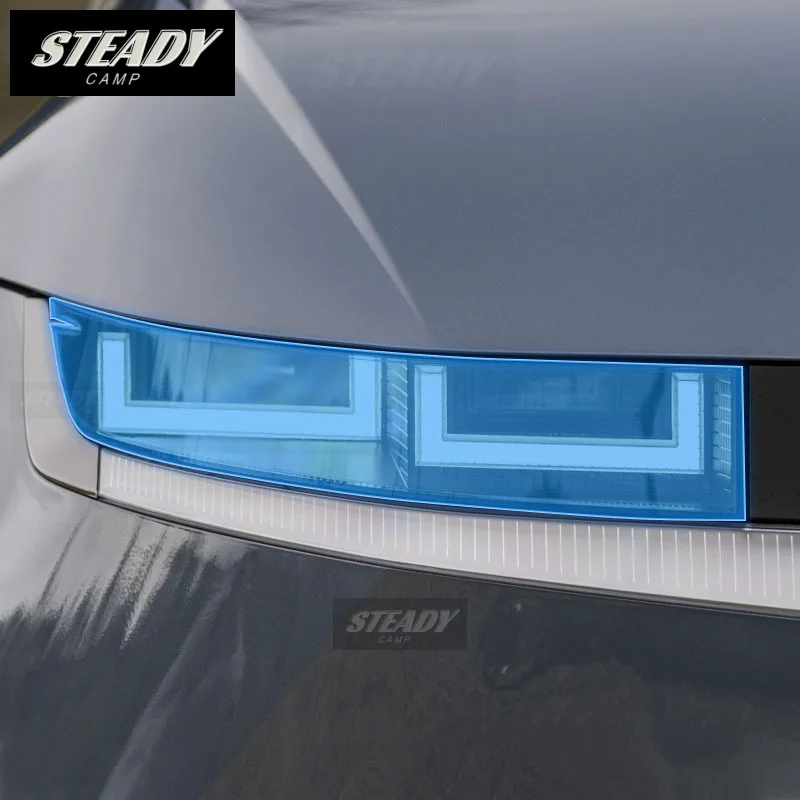 Для Hyundai IONIQ 5 2022-2023 Автомобильная внешняя фара против царапин ТПУ PPF защитная