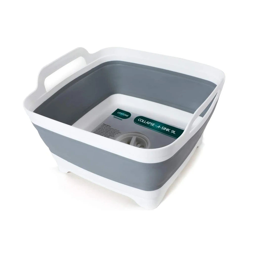 

Square Fruit Vegetable Washing Washbasin Kitchen Product Supply Folding Sink Drain basket Travel Outdoor Camp Portable Basins