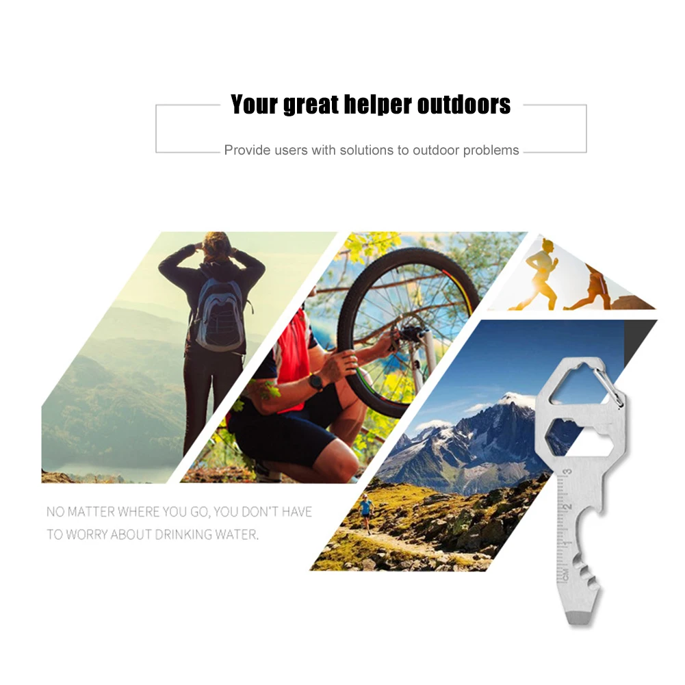 Компактный инструмент из нержавеющей стали EDC Gear с пряжкой брелок для выживания