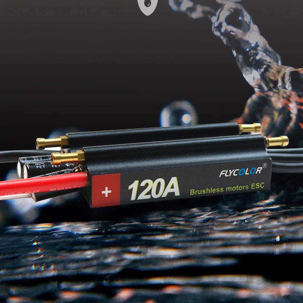Фото FlyColor 30A 50A 70A 90A 120A ESC для радиоуправляемых лодок, водонепроницаемый, 2-6S Lipo, бесщеточный регулятор скорости с программной картой для мотора радиоуправляемой лодки №3