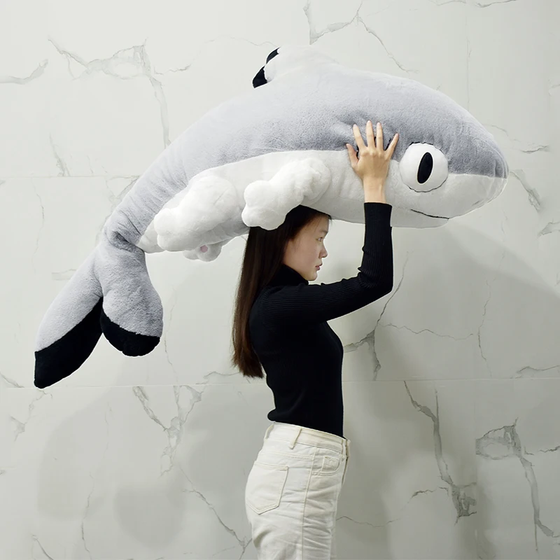 

150cm Genuine Sharkitty Plush Doll Large Animal Toy Cute Anime Peripheral Plush Stuffed Doll Children's Birthday Christmas Gift