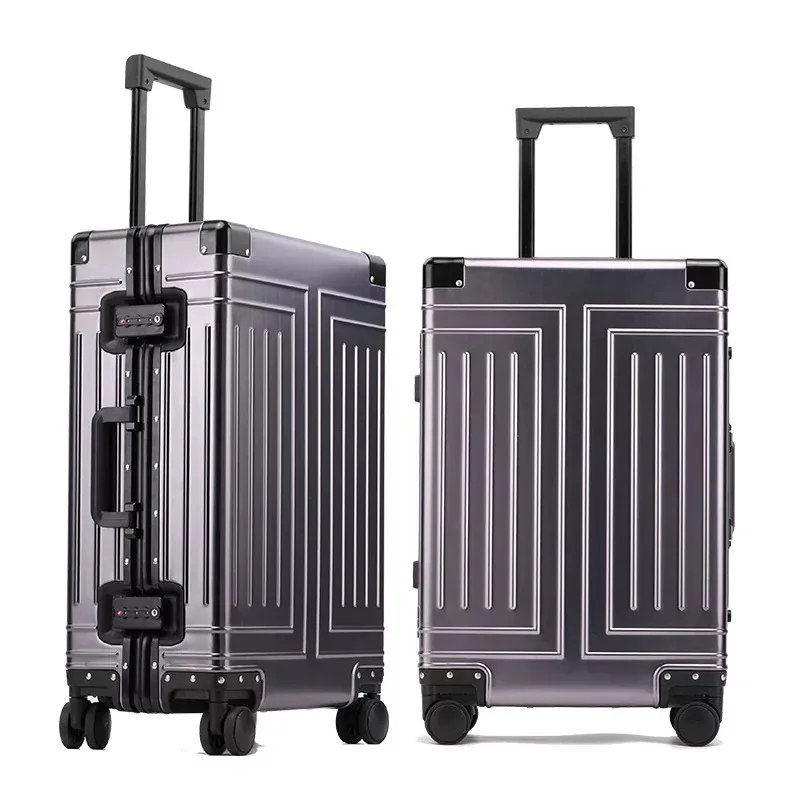 

KLQDZMS Inch High-quality All-aluminum Alloy Business Suitcase Fashion Trolley Case Handheld Password Luggage S13550-S13556