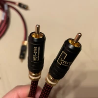 new pair hifi audio 5n ofc rca audio interconnct cable hi end rca to rca extension cable with gold plated rca connector plug