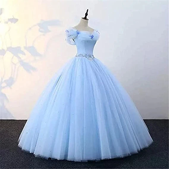 

ANGELSBIRDEP светильник-голубые платья Quinceanera платья 15 лет высокого качества из тюля вечерние платья Золушки на день рождения