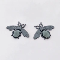 10 pcs alloy rhinestone bee insect accessories diy brooch clothing shoes bags jewelry accessories sewing decorative accessories