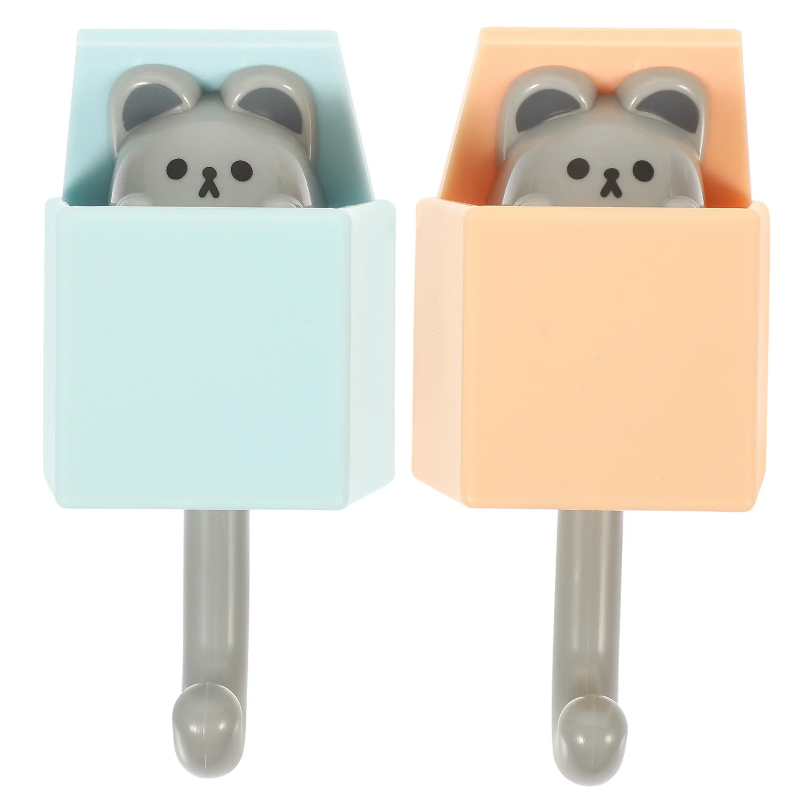 

2 Pcs Fun Probe Hook Decorative Hooks Wall Hanging Bath Balls Cute Abs Coat Utility