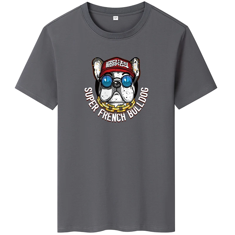 

2022 New Cartoon Dog T-shirt Ladies Summer Top Tide Fashion Men and Women with The Same White Loose T-shirt Bottoming Oversized